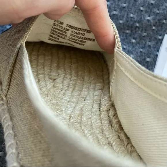 🌷J. Crew -  Made-in-Spain cap toe espadrilles in linen - Sz 8.5 - Item CA010 NWT