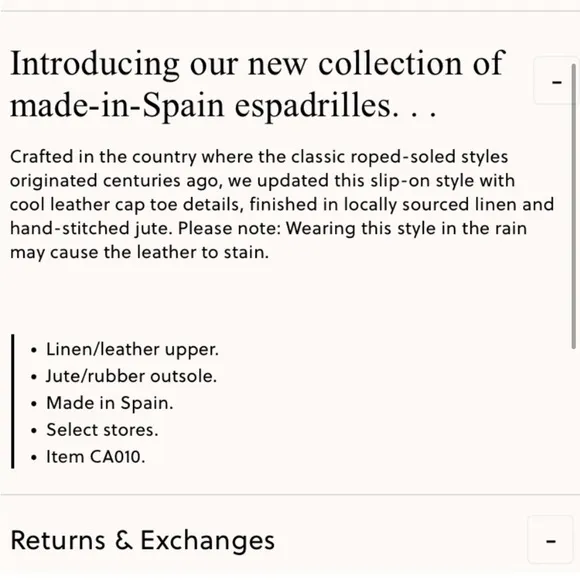 🌷J. Crew -  Made-in-Spain cap toe espadrilles in linen - Sz 8.5 - Item CA010 NWT