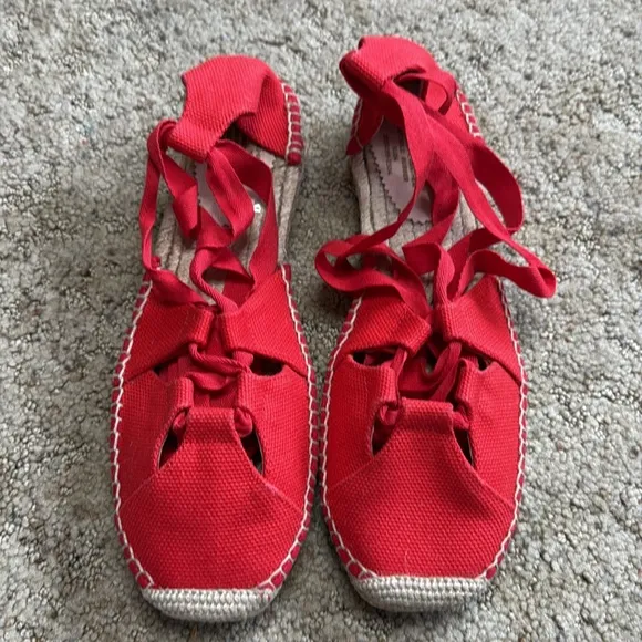 J. Crew Made-in-Spain Cutout Lace-Up Espadrilles