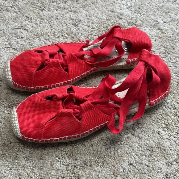 J. Crew Made-in-Spain Cutout Lace-Up Espadrilles