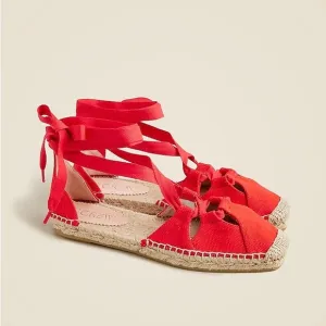 J. Crew Made-in-Spain Cutout Lace-Up Espadrilles