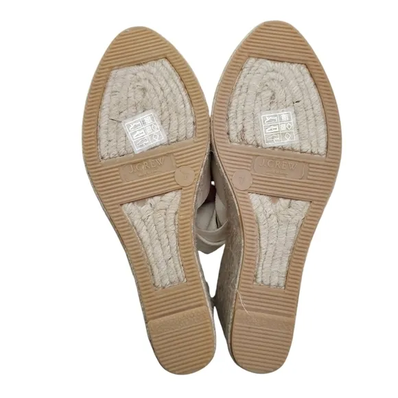 J. Crew Made-in-Spain lace-up high-heel espadrilles Women's Size 7