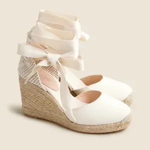 J. Crew Made-in-Spain lace-up high-heel espadrilles Women's Size 7