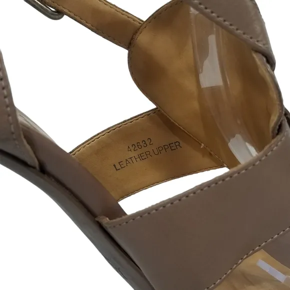 J Crew Menara Womens New Italian Leather Strappy Sandals Heels in Taupe Size 10