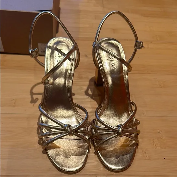 J. Crew Women's Gold Strappy Sandals