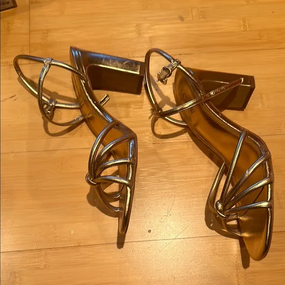 J. Crew Women's Gold Strappy Sandals