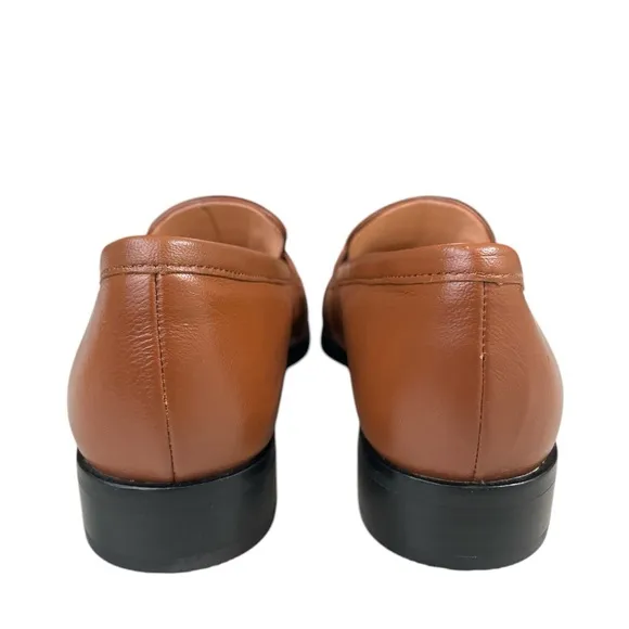 J. Crew Women’s Maison ruched loafers in leather Slip On English Saddle