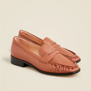 J. Crew Women’s Maison ruched loafers in leather Slip On English Saddle