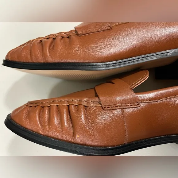 J. Crew Women’s Maison ruched loafers in leather Slip On English Saddle