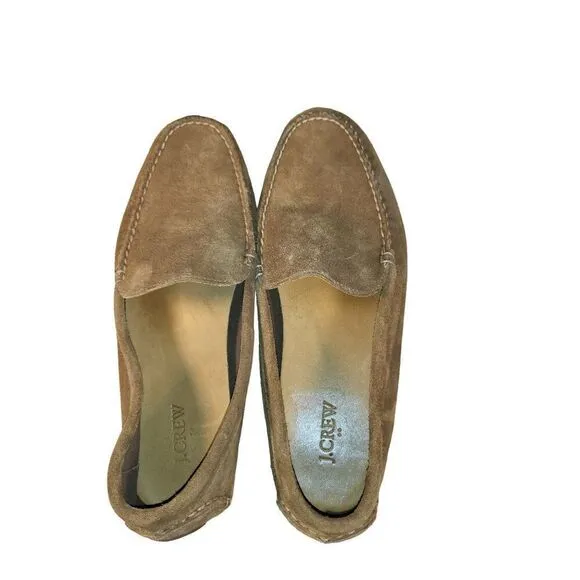 J.‎ Crew Brown Suede Loafers Men Sz 11.5 BF764 Preppy Flat Workwear