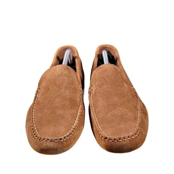 J.‎ Crew Brown Suede Loafers Men Sz 11.5 BF764 Preppy Flat Workwear