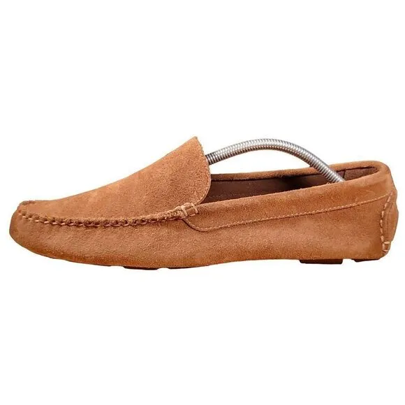 J.‎ Crew Brown Suede Loafers Men Sz 11.5 BF764 Preppy Flat Workwear