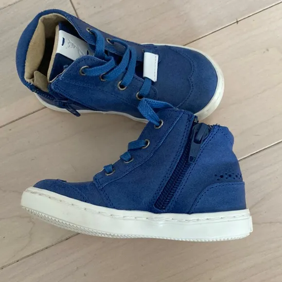 Jacadi boys genuine leather high top sneakers