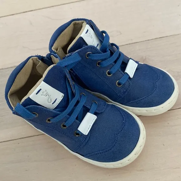 Jacadi boys genuine leather high top sneakers