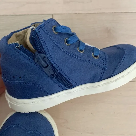 Jacadi boys genuine leather high top sneakers