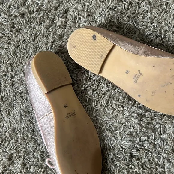 Jacadi Paris Kids Pink Metallic Ballet Flats Size 34