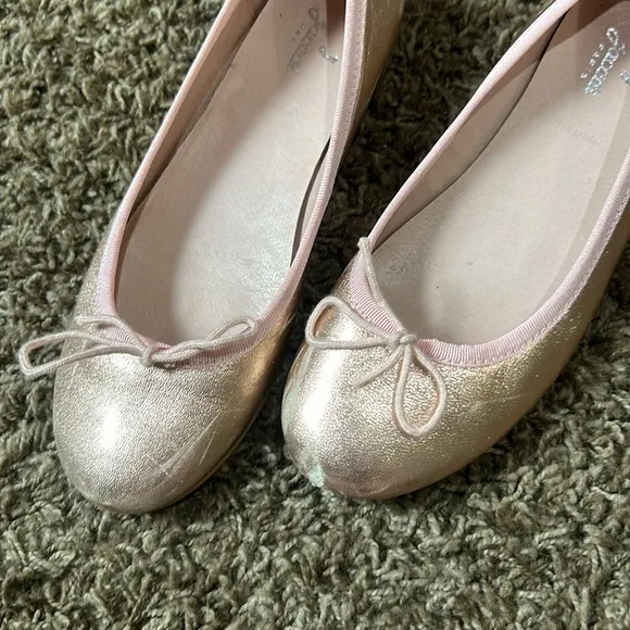 Jacadi Paris Kids Pink Metallic Ballet Flats Size 34