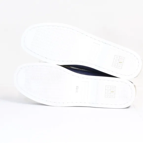 Jack Rogers Bonnie Midnight Platinum Navy Gold Women's Leather Ocean Loafers