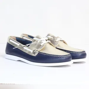 Jack Rogers Bonnie Midnight Platinum Navy Gold Women's Leather Ocean Loafers