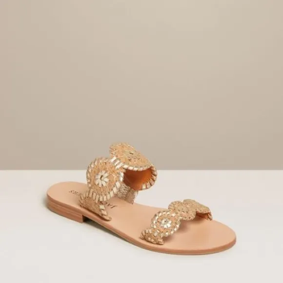 Jack Rogers Cork Lauren Double-Strap Sandals 9.5