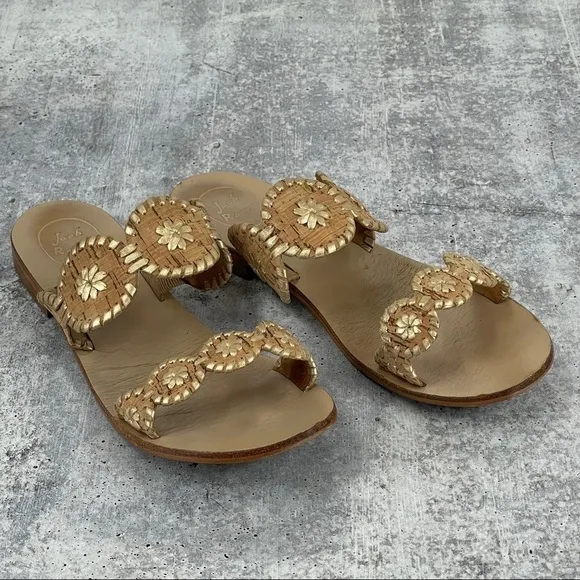 Jack Rogers Cork Lauren Double-Strap Sandals 9.5