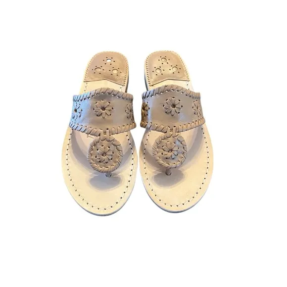 Jack Rogers Jack Flats Leather Thong Sandals NEW Size 5