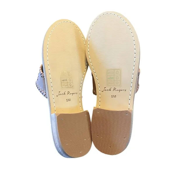 Jack Rogers Jack Flats Leather Thong Sandals NEW Size 5