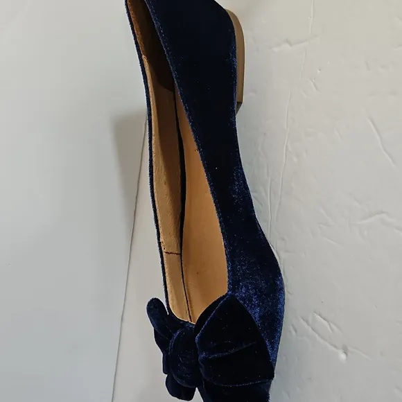 Jack Rogers Navy Velvet Women's Flats with Bow New In Box 11
