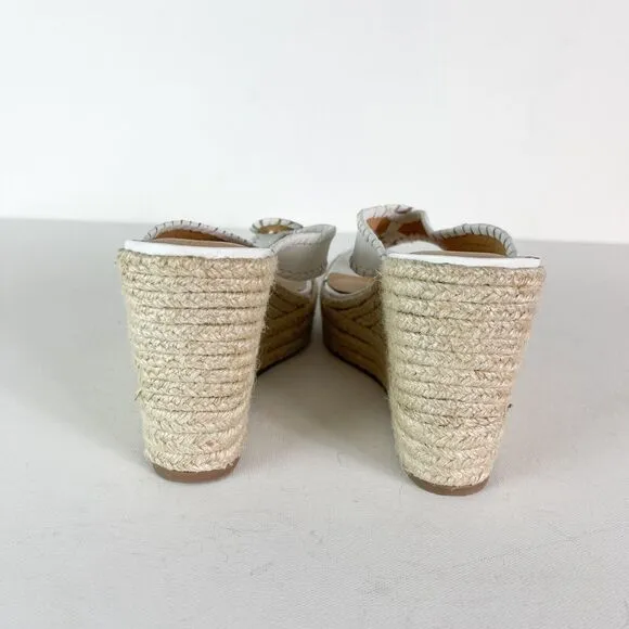 Jack Rogers NWOB Women's White Rowan Jute Platform Wedge Espadrilles Size 9