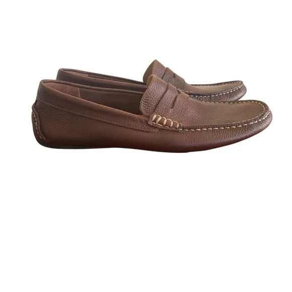 J&amp;M Mens Flex Loafers Sheepskin Leather Slip On Comfort Dress Shoes Size 9M