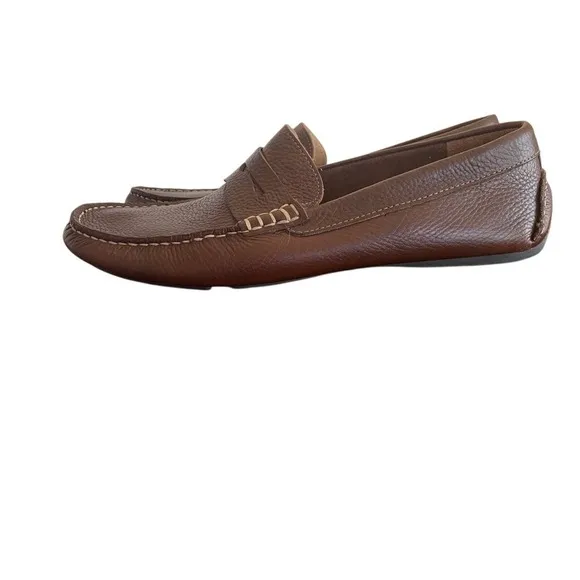 J&amp;M Mens Flex Loafers Sheepskin Leather Slip On Comfort Dress Shoes Size 9M