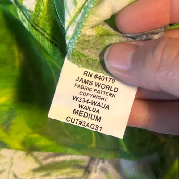 Jams World Tropical Leaf Print M Sleeveless Dress Boho Vintage Vibrant Artsy
