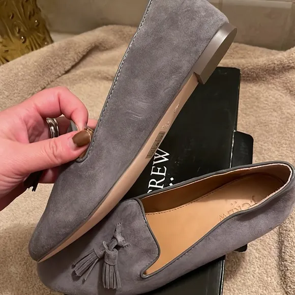 JCREW FACTORY- Cora suede tassel loafers - size 6.5 NWT