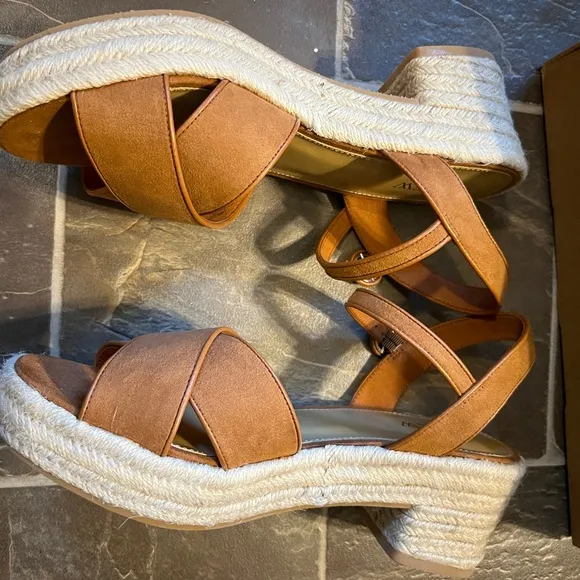 J.CREW Sueded Heeled Platform Espadrilles