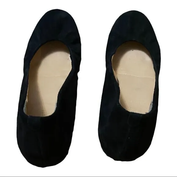 J. Crew| Black Cece Suede Ballet Flats | 6.5