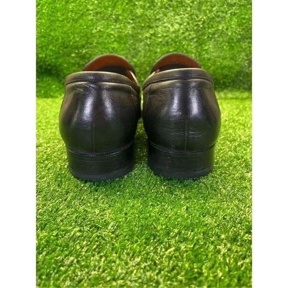 Jean Pierre Dress Shoes Size 6 Men’s Black Genuine Leather Loafers Slip On