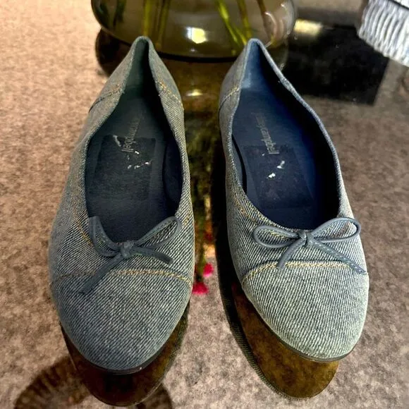 Jeffrey Campbell Arabesque Denim Ballet Flats
