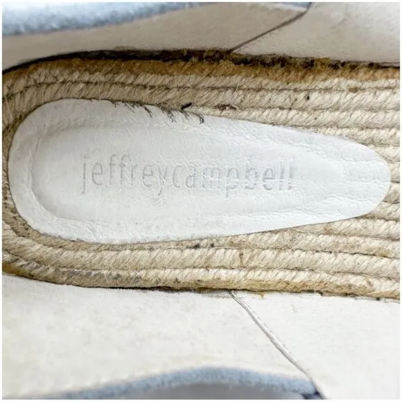 Jeffrey Campbell Light Blue Suede Espadrille Platform Wedge Sandal Size 9