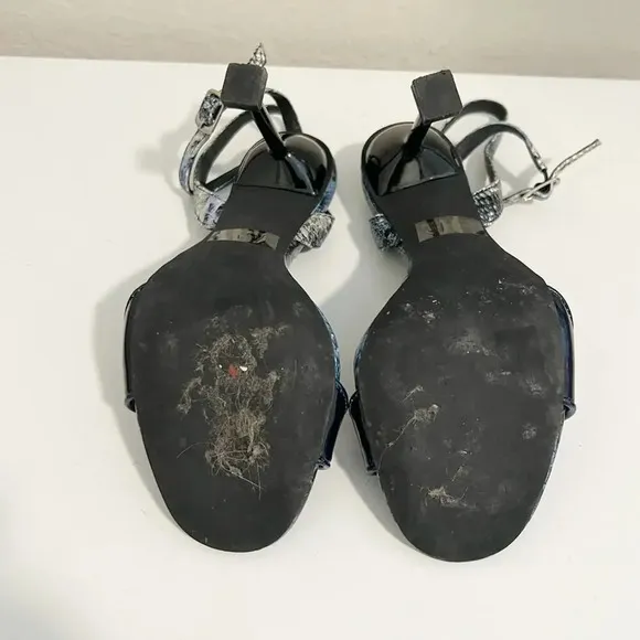 JEFFREY CAMPBELL Navy Blue Strappy Heel Sandals size 6.5