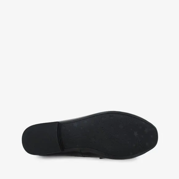 Jelly Pop Rossi Stylish Loafer Slip-On Block Heel Black Patent Size 7.5M NWB