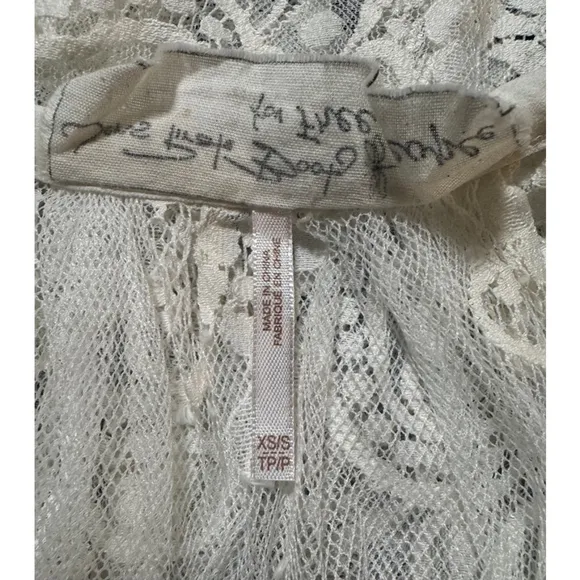 Jen’s Pirate Booty x Free People Lace Embroidered Sheer Mini Dress Size XS