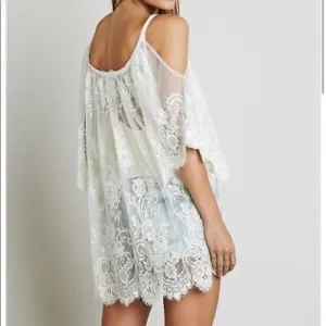 Jen’s Pirate Booty x Free People Lace Embroidered Sheer Mini Dress Size XS