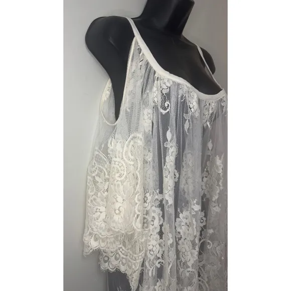 Jen’s Pirate Booty x Free People Lace Embroidered Sheer Mini Dress Size XS