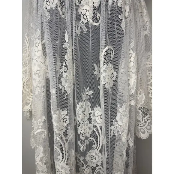 Jen’s Pirate Booty x Free People Lace Embroidered Sheer Mini Dress Size XS