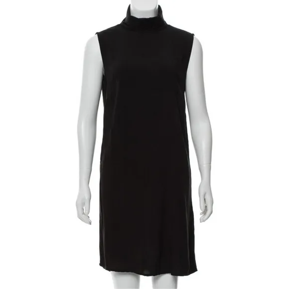 Jesse Kamm Open V-Back Mock Neck Black Dress XS | Collector’s Piece