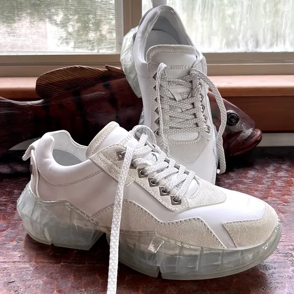Jimmy Choo Diamond Sole 👟 Sneakers Streetwear Size 40 or Men’s 7/women’s 9 D