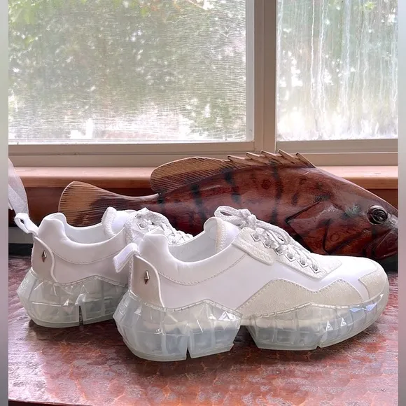 Jimmy Choo Diamond Sole 👟 Sneakers Streetwear Size 40 or Men’s 7/women’s 9 D