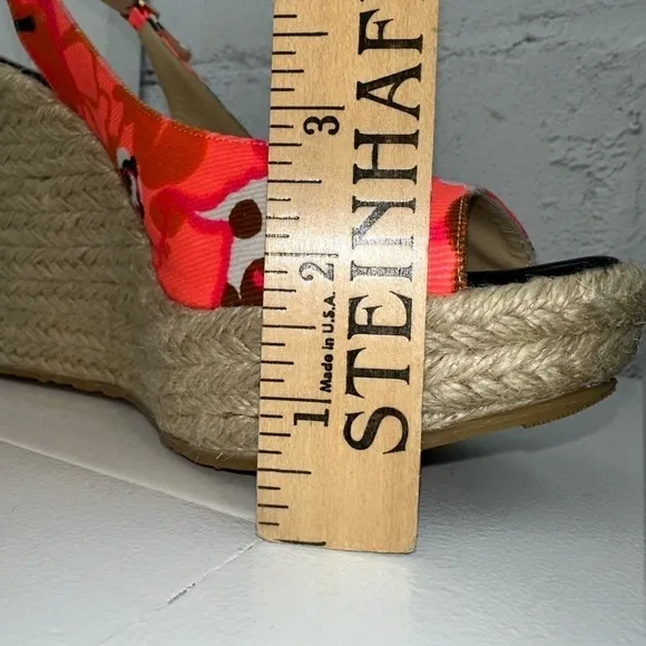 Jimmy Choo Espadrille Sandals Women’s Size 42 Wedge Peep Toe Heels Branded
