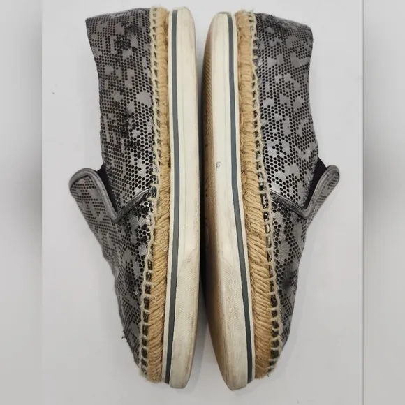 JIMMY CHOO Leather Lasercut Accents Espadrilles Size 38