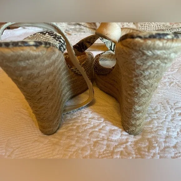 Jimmy Choo snakeskin espadrilles. Lightly loved.  Perfect with any outfit